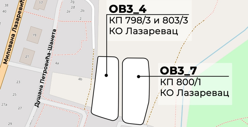 Јавно надметање за продају земљишта у Лазаревцу